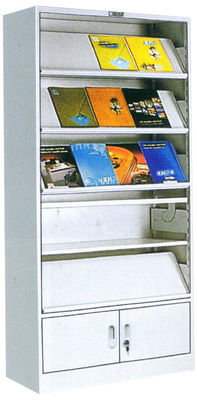5-trekkracht-uit-raad zette de Boekenkast van het Metaalbureau met pvc Handvat in een nis