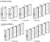 Het Metaal van bureauarchieven Compacte Mobiele het Opschorten Hoogte - de Plank van de dichtheidsopslag 2300mm Hoogte
